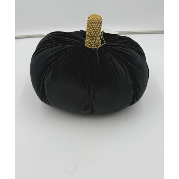 Threshold Pumpkin Shaped Velvet Decorative Fall Halloween Throw Pillow 12"X9" - Picture 8 of 9
